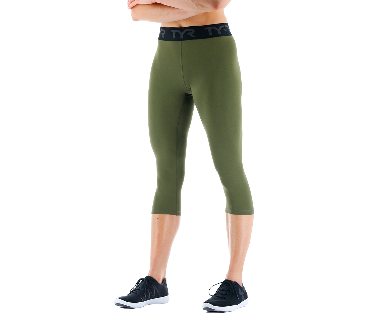TYR Base Kinetic™ Women's Mid-Rise Logo Leggings Solid