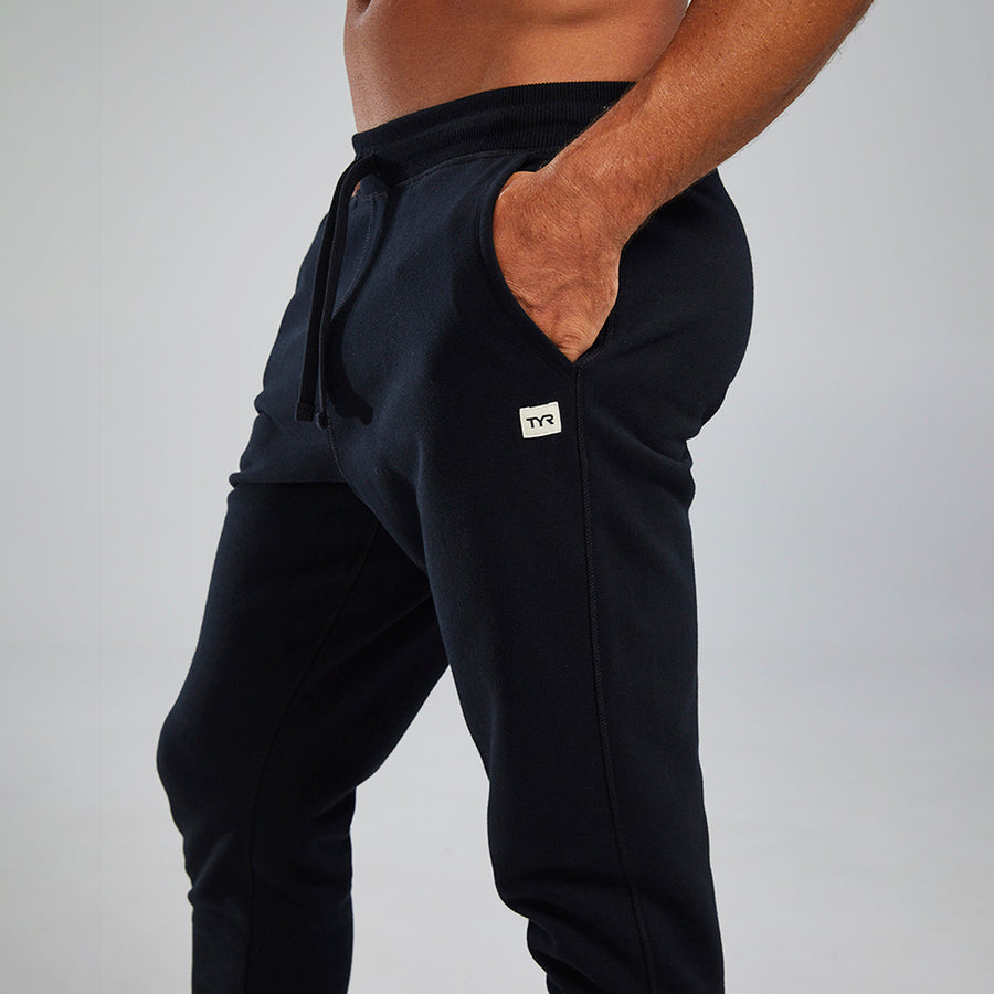 TYR Black UltraSoft Heavyweight Terry Jogger