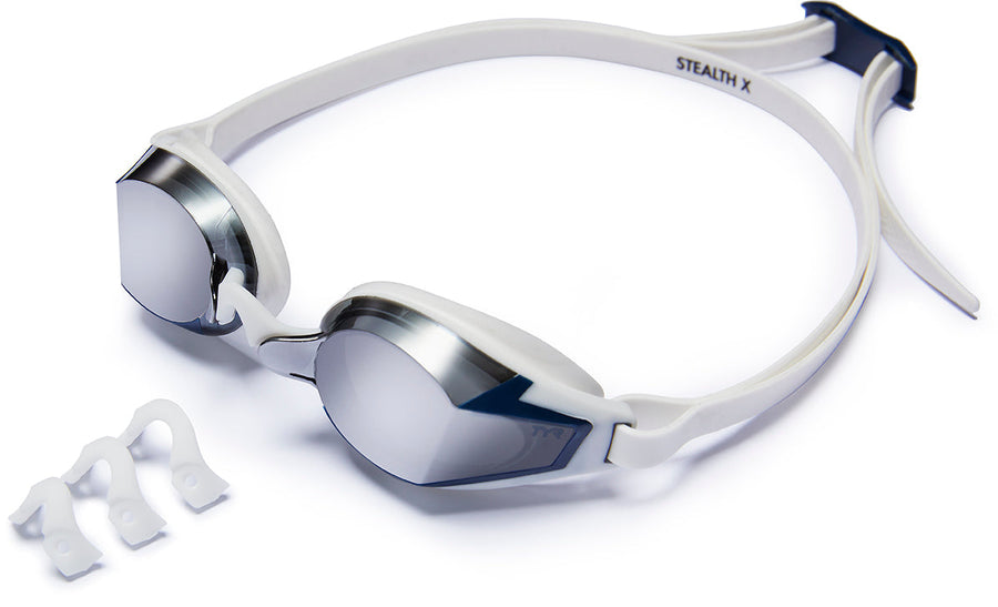 TYR Stealth-X Mirrored Performance Goggles - Silver/White