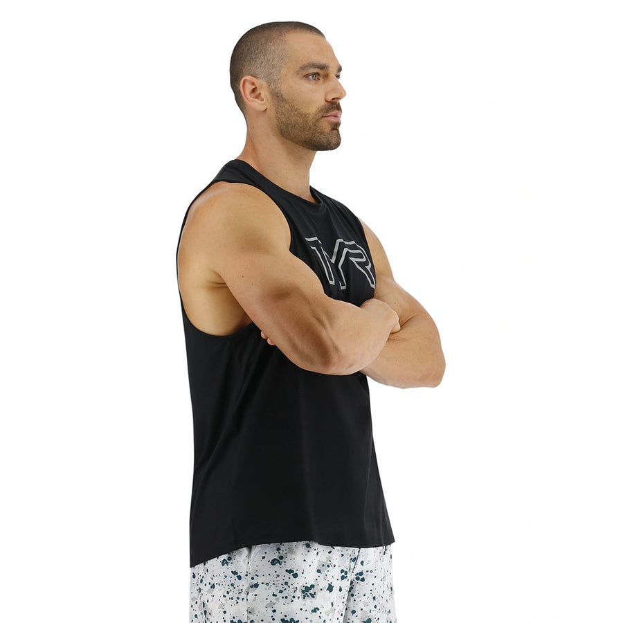 TYR Black ClimaDry™ Big Logo Tech Tank