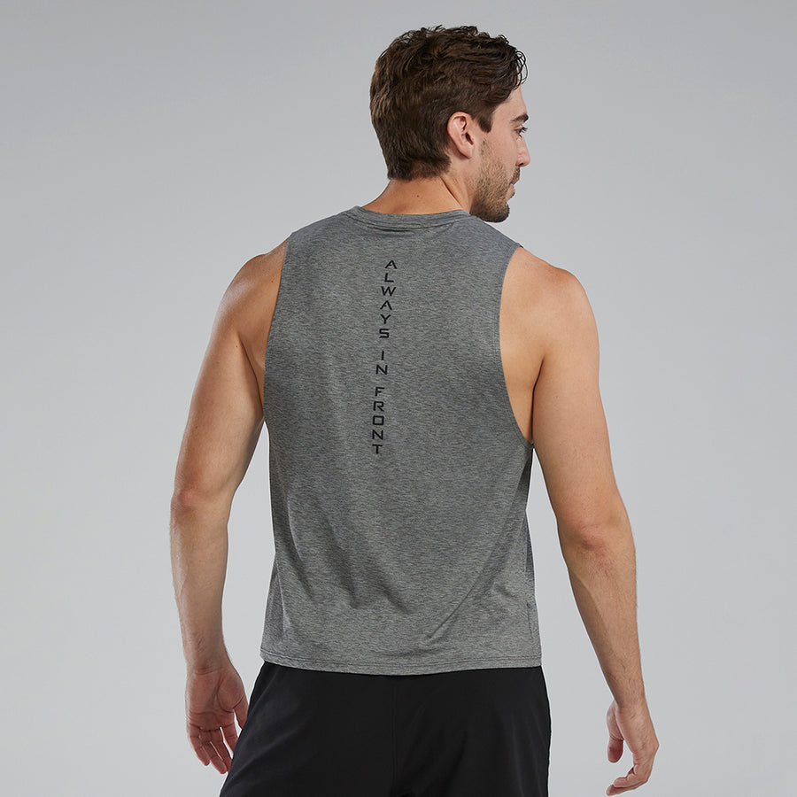 TYR Grey ClimaDry™ Big Logo Tech Tank