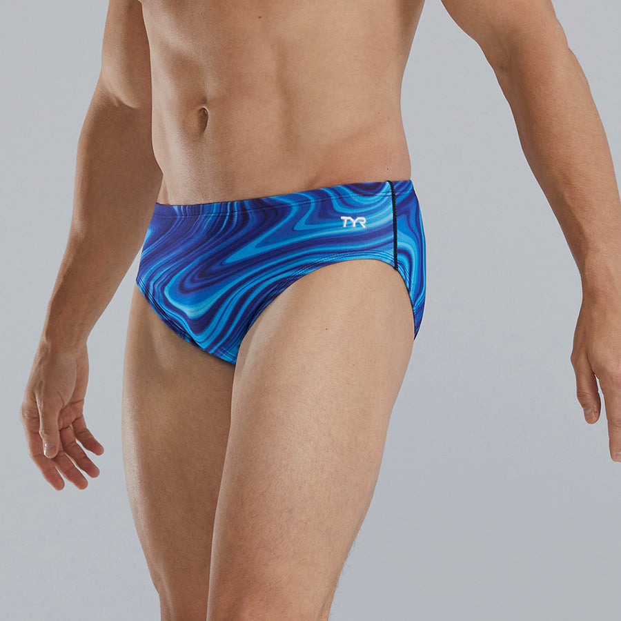 TYR Men's Vitality Durafast Elite Racer Brief Swimsuit at