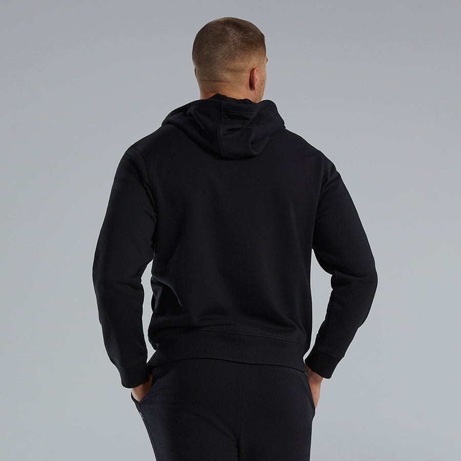 TYR Black UltraSoft Men's Heavyweight Terry Full-Zip Hoodie