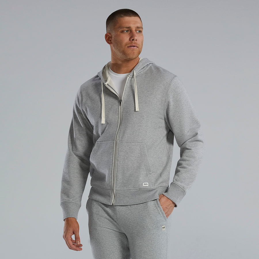 TYR Heather UltraSoft Men's Heavyweight Terry Full-Zip Hoodie