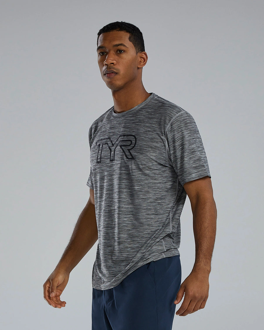 TYR Airtec™ Men's Big Logo Tee - Heather Grey