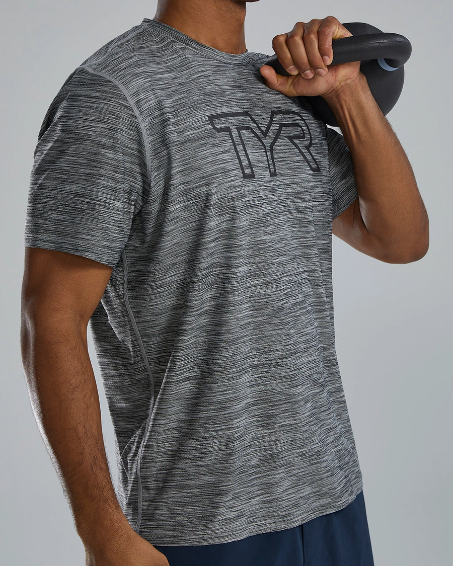 TYR Airtec™ Men's Big Logo Tee - Heather Grey