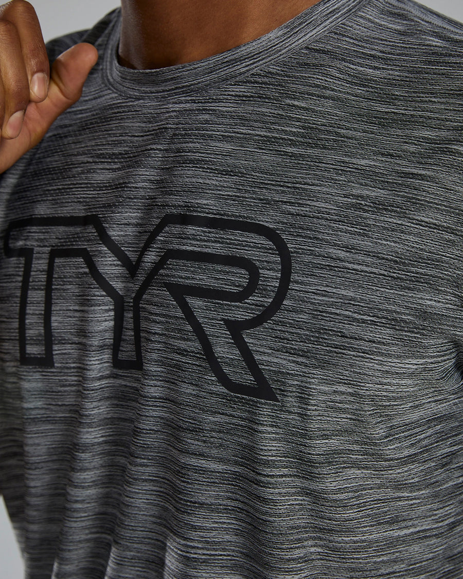 TYR Airtec™ Men's Big Logo Tee - Heather Grey