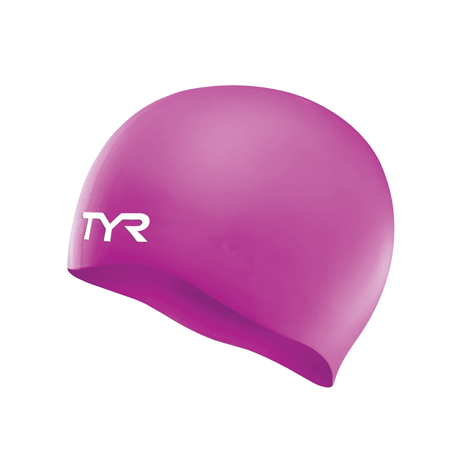 TYR Silicone Wrinkle-Free Swim Cap - Magenta