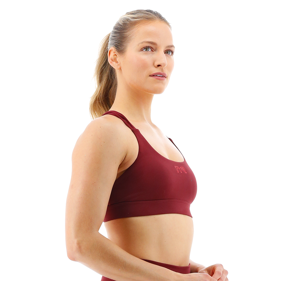 TYR Base Kinetic™ Women's Dual Strap Sports Bra - Windsor Wine