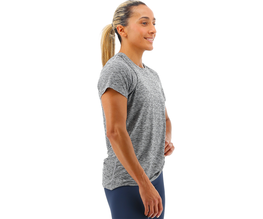 TYR Active Womens Airtec Heather Grey Short Sleeve Tee