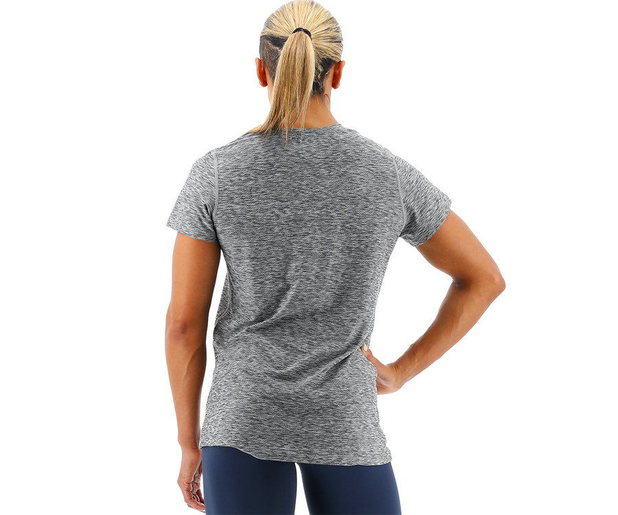 TYR Active Womens Airtec Heather Grey Short Sleeve Tee