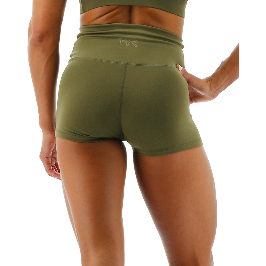 TYR GYM Women’s Olive Night High Rise 2" Short