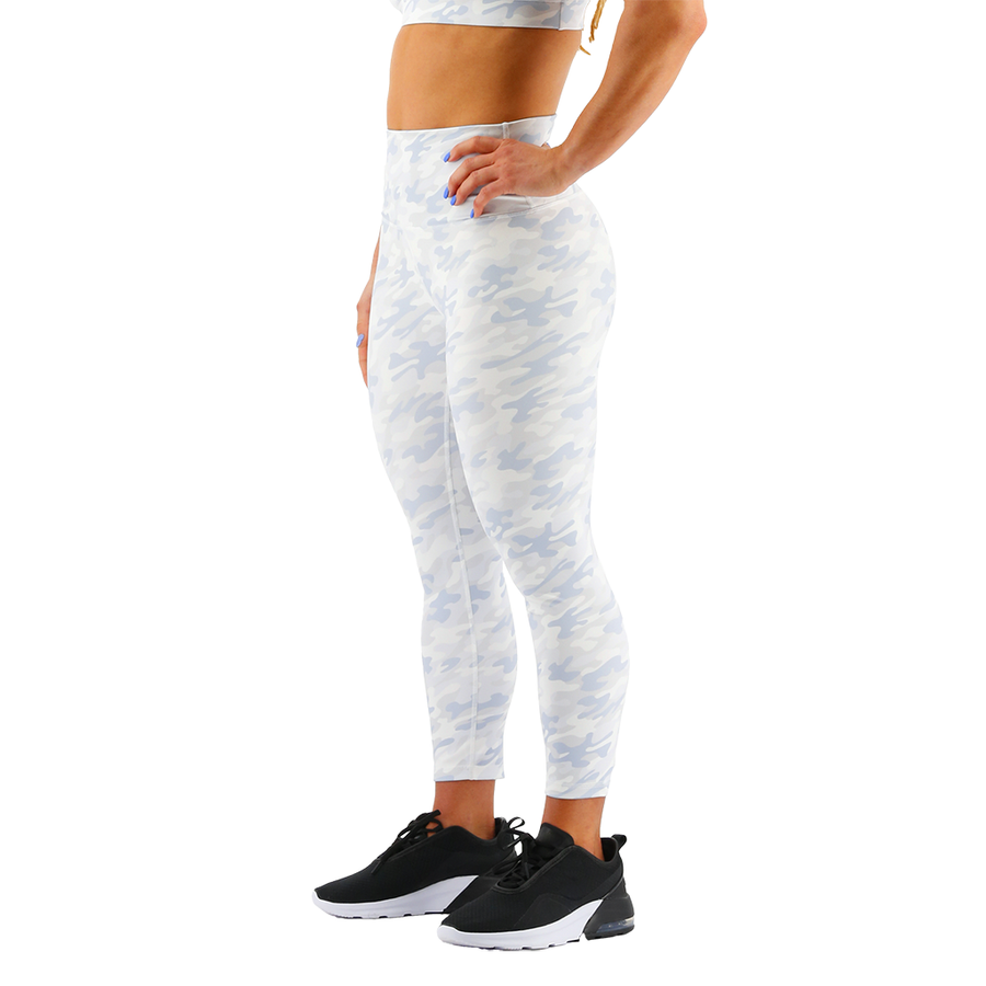 TYR Base Kinetic™ Women's High-Rise 3/4 Leggings - Whiteout Camo