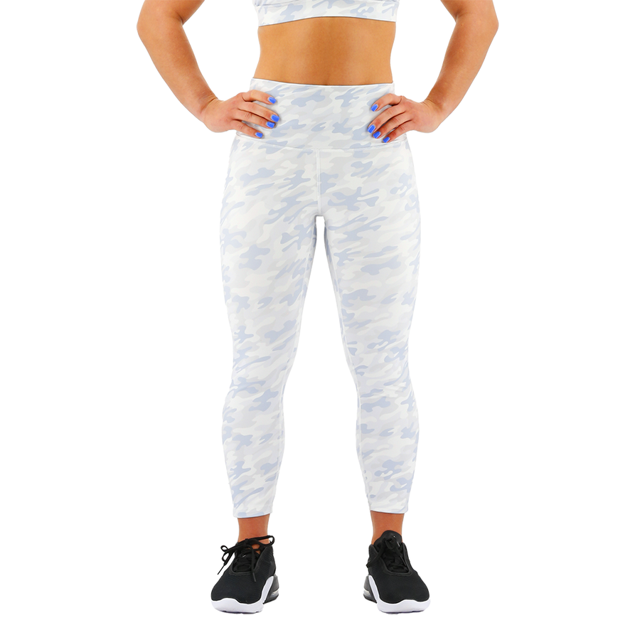 TYR Base Kinetic™ Women's High-Rise 3/4 Leggings - Whiteout Camo