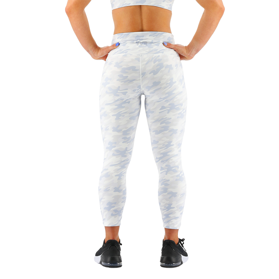 TYR Base Kinetic™ Women's High-Rise 3/4 Leggings - Whiteout Camo