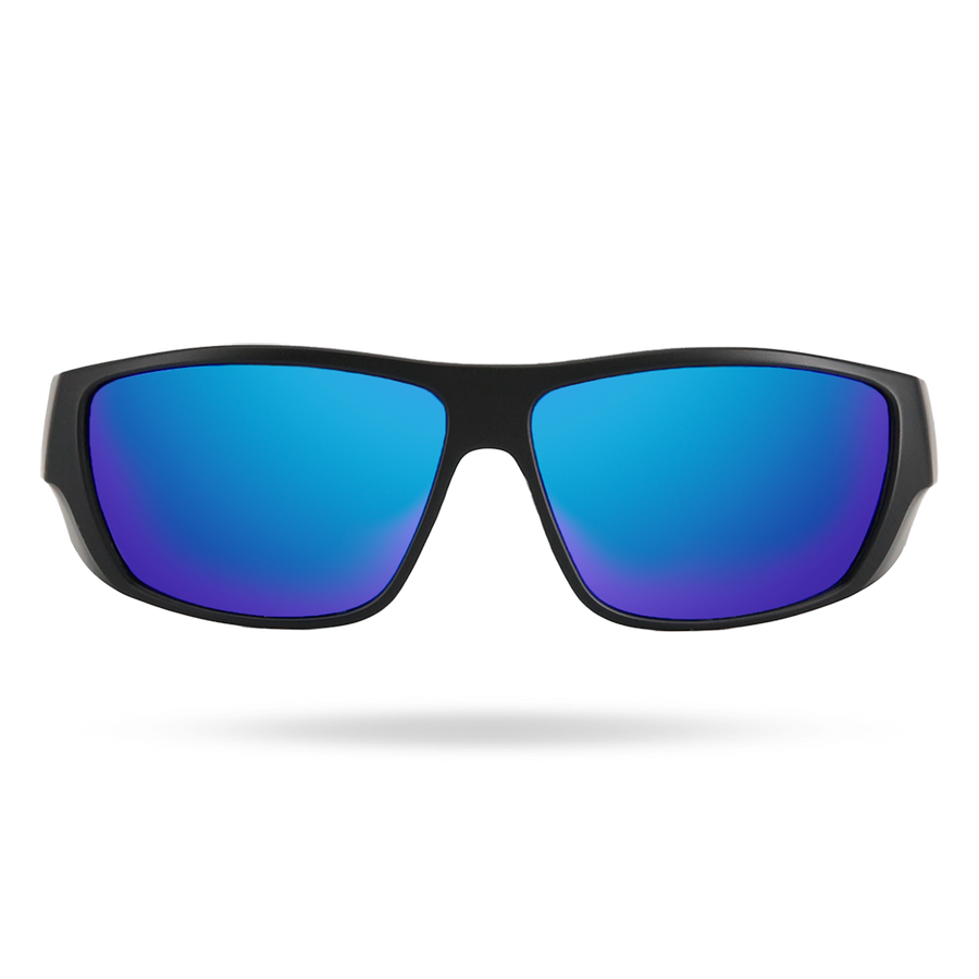 TYR Knox Mens Wrap Sunglasses Blue Black