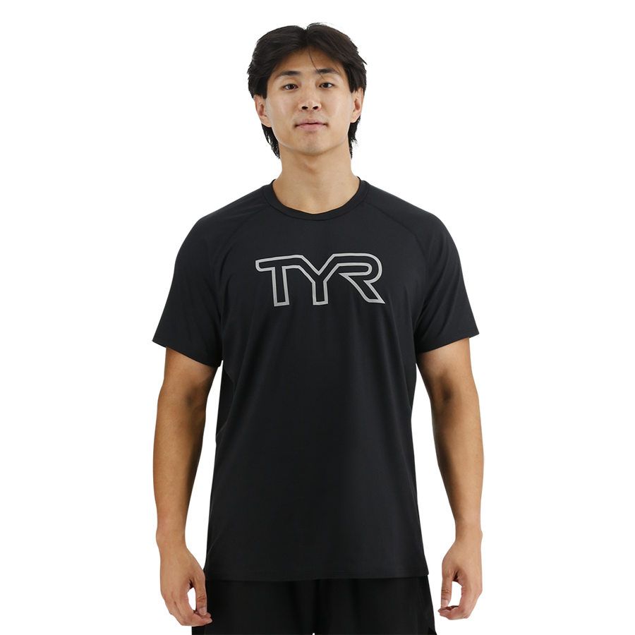 TYR ClimaDry™ Men's Raglan Big Logo Tech Tee - Solid