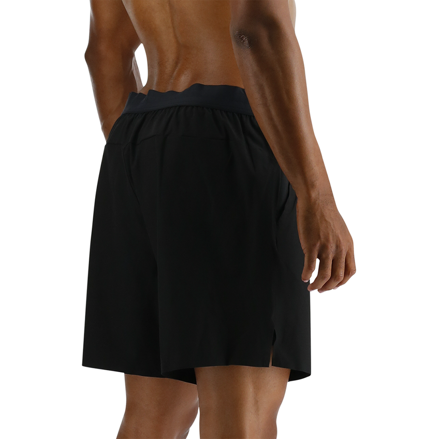 TYR Hydrosphere™ Men's Lined 7" Unbroken Big Logo Shorts - Solid Black