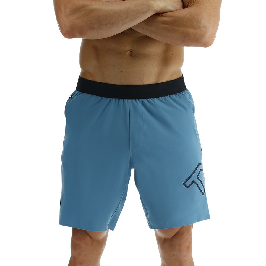 TYR Hydrosphere™ Men's Lined 7" Unbroken Big Logo Shorts - Solid Storm