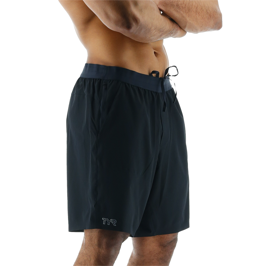 TYR Hydrosphere™ Men's Lined 7" Unbroken Shorts - Solid Black