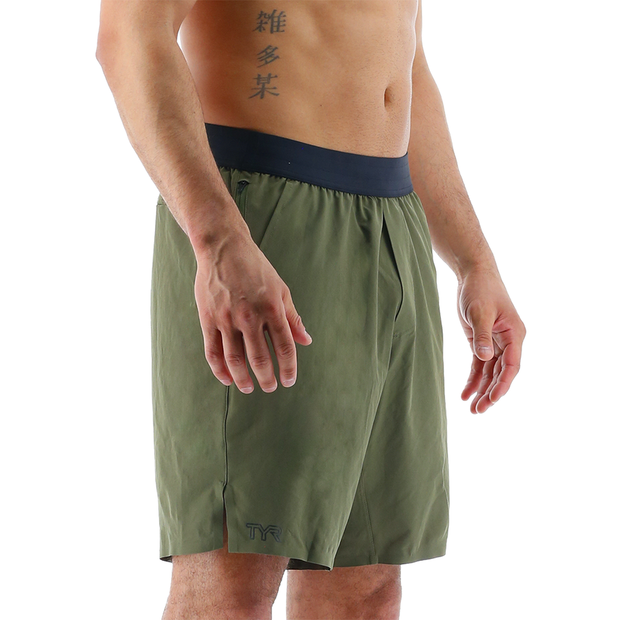 TYR Hydrosphere™ Men's Lined 7" Unbroken Shorts - Solid Olive