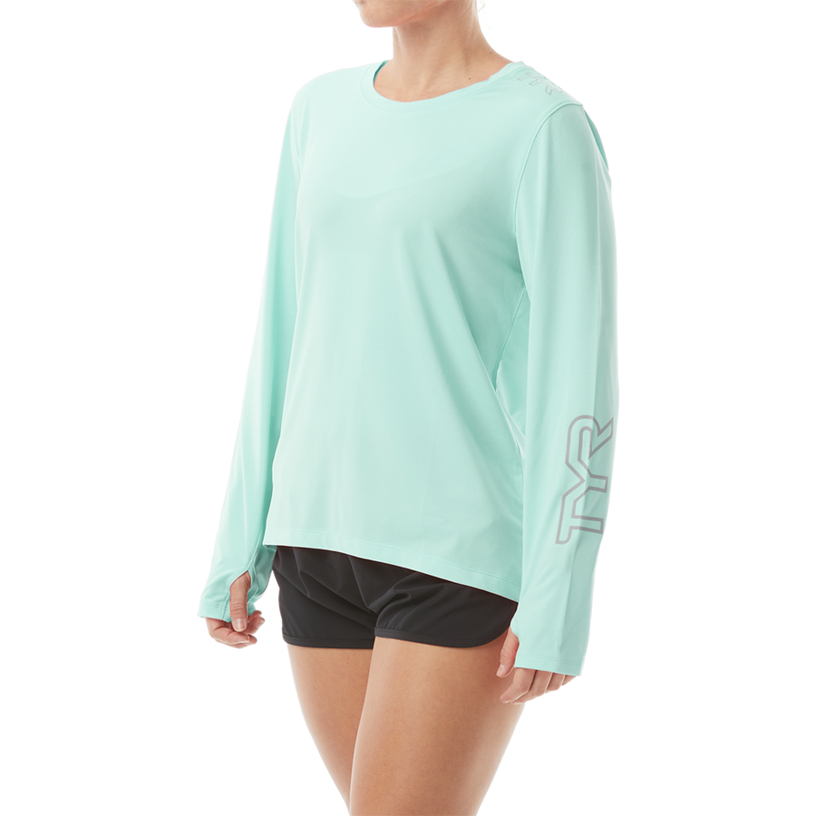 TYR Women's SUNDEFENSE™ Mint Long Sleeve Shirt