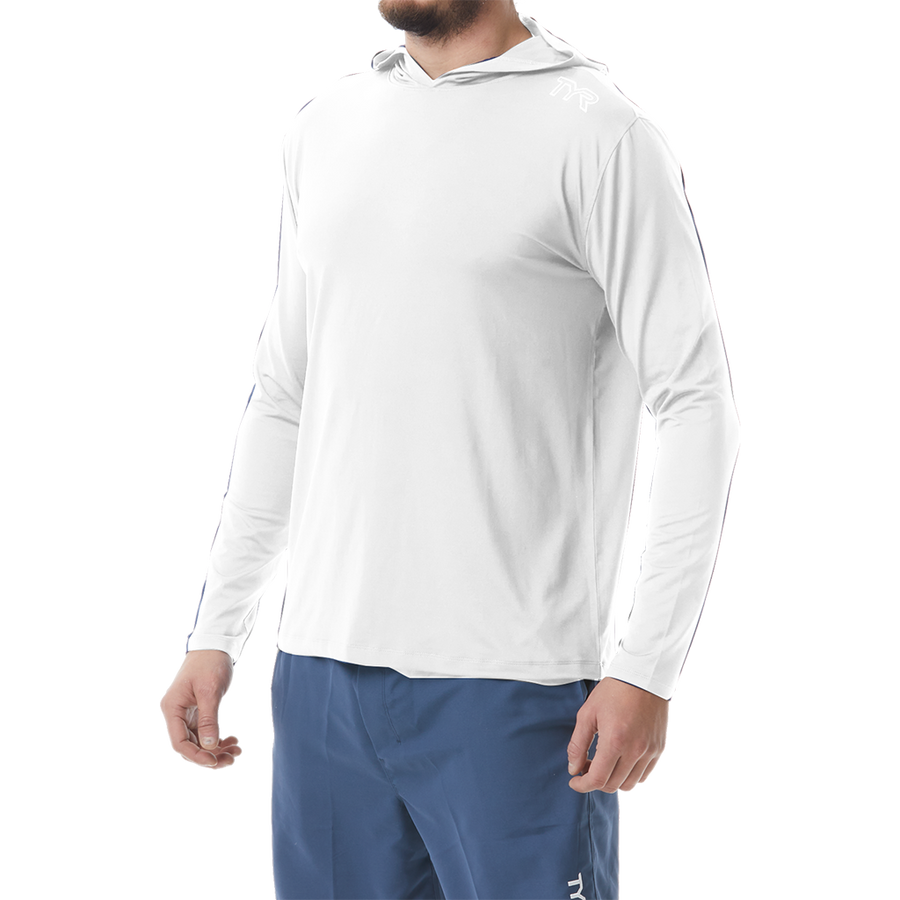 TYR Men's Hooded SUNDEFENSE™Long Sleeve Shirt