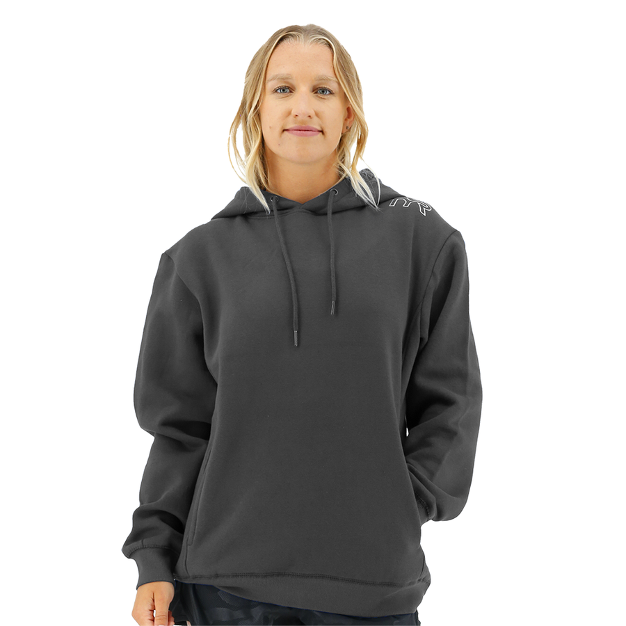 TYR Womens Outline Logo Hoodie Charcoal/Silver
