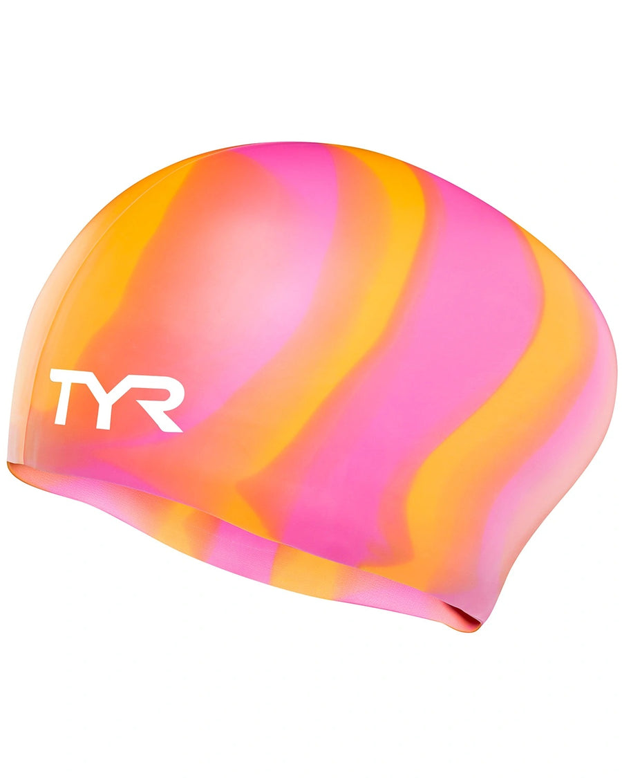 TYR Long Hair Wrinkle Free Silicone Adult Swim Cap