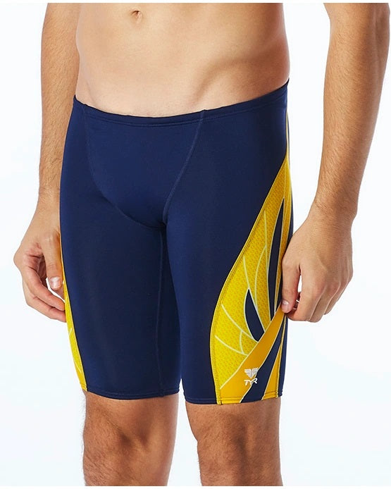 TYR Male Phoenix Navy/Yellow Splice Jammer Swimsuit